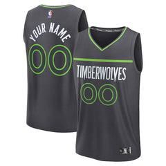 Minnesota Timberwolves Fastbreak Custom Jersey - Statement Edition - Anthracite