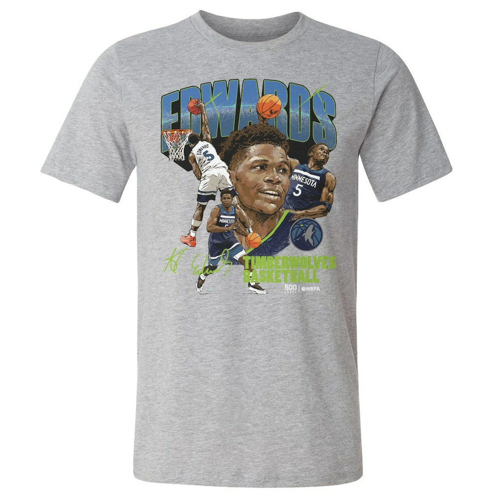 Anthony Edwards Minnesota Timberwolves 500 Level Collage T-Shirt Discount