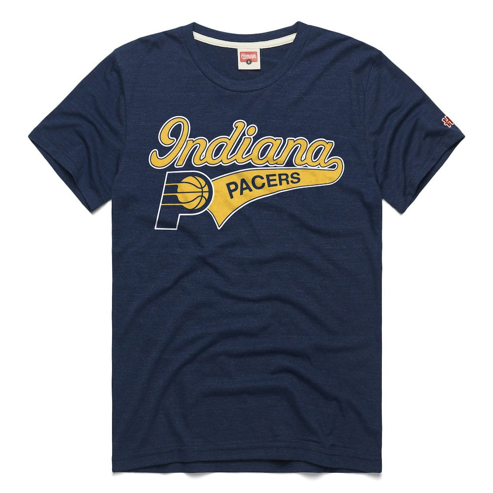 Indiana Pacers Homage Unisex Script Tri-Blend T-Shirt Online