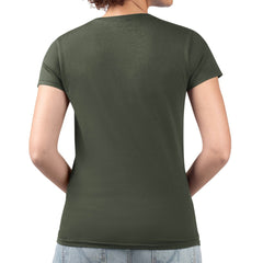 Green Bay Packers G-III 4Her by Carl Banks Women's Super-Slim Fit Lightweight Pinstripe Circle V-Neck T-Shirt