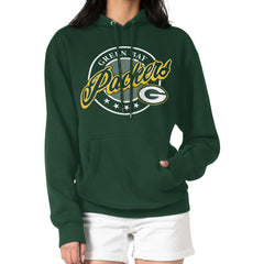 Green Bay Packers G-III 4Her by Carl Banks Women's Pinstripe Circle Fleece Pullover Hoodie
