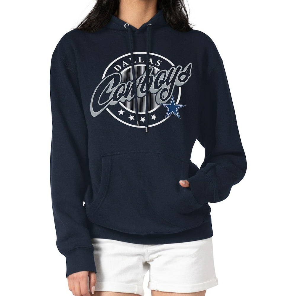 Dallas Cowboys G-III 4Her by Carl Banks Women's Pinstripe Circle Fleece Pullover Hoodie