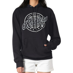 Las Vegas Raiders G-III 4Her by Carl Banks Women's Pinstripe Circle Fleece Pullover Hoodie