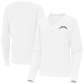 Los Angeles Chargers Antigua Women's Varsity Tri-Blend V-Neck Long Sleeve T-Shirt