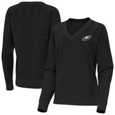 Philadelphia Eagles Antigua Women's Varsity Tri-Blend V-Neck Long Sleeve T-Shirt
