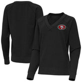 San Francisco 49ers Antigua Women's Varsity Tri-Blend V-Neck Long Sleeve T-Shirt
