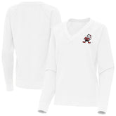 Cleveland Browns Antigua Women's Varsity Tri-Blend V-Neck Long Sleeve T-Shirt
