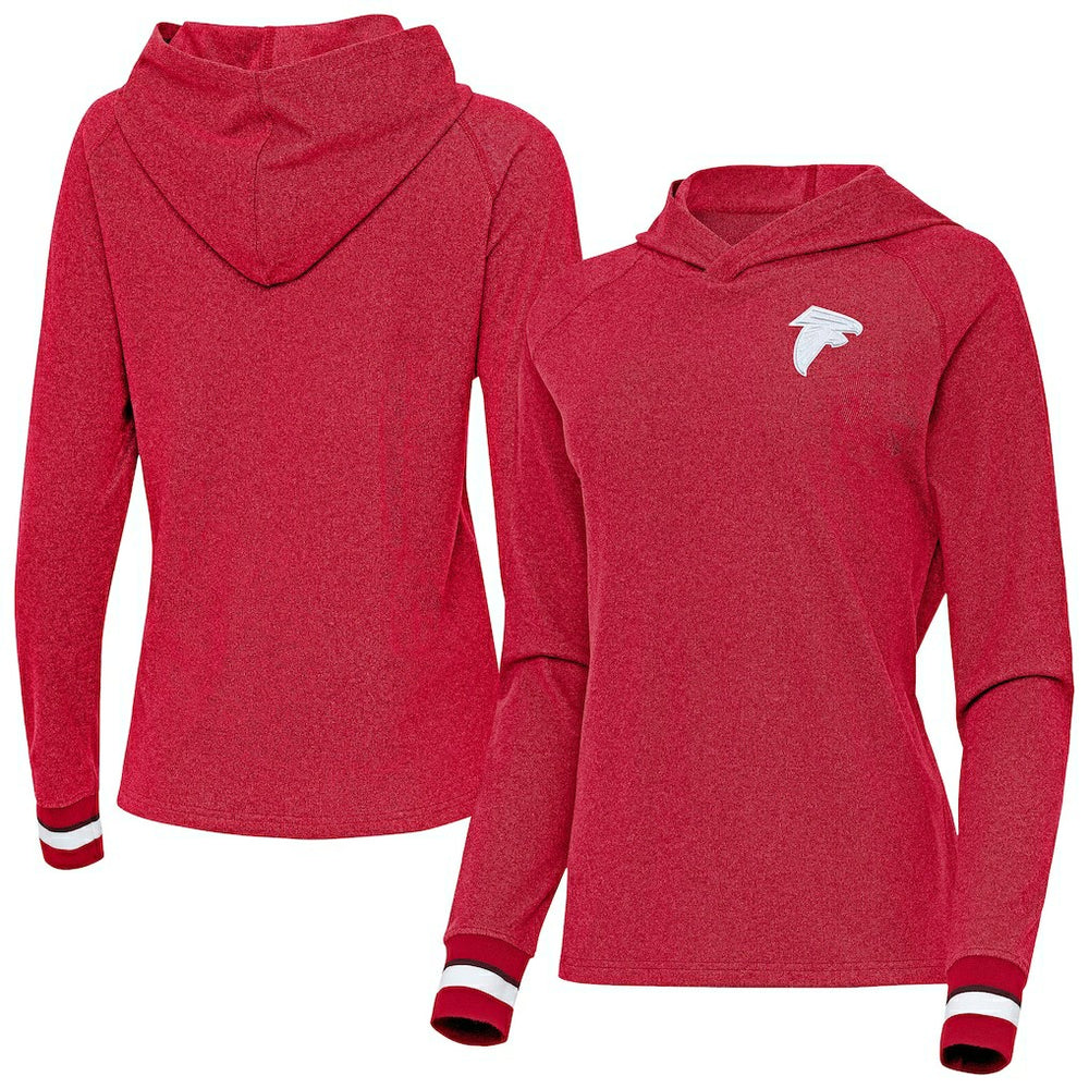 Atlanta Falcons Antigua Women's Trek Raglan Pullover Hoodie