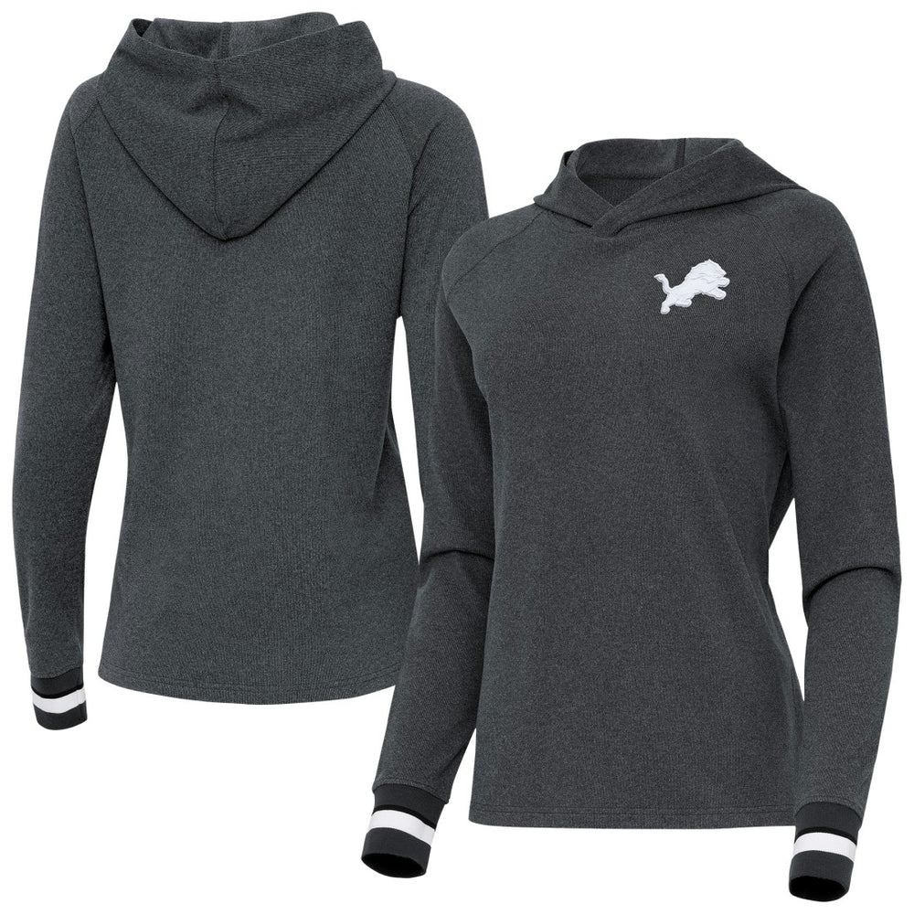 Detroit Lions Antigua Women's Trek Raglan Pullover Hoodie