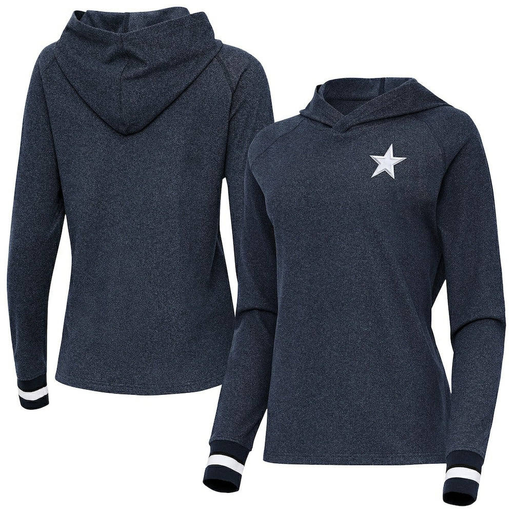 Dallas Cowboys Antigua Women's Trek Raglan Pullover Hoodie
