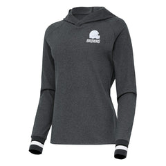 Cleveland Browns Antigua Women's Trek Raglan Pullover Hoodie