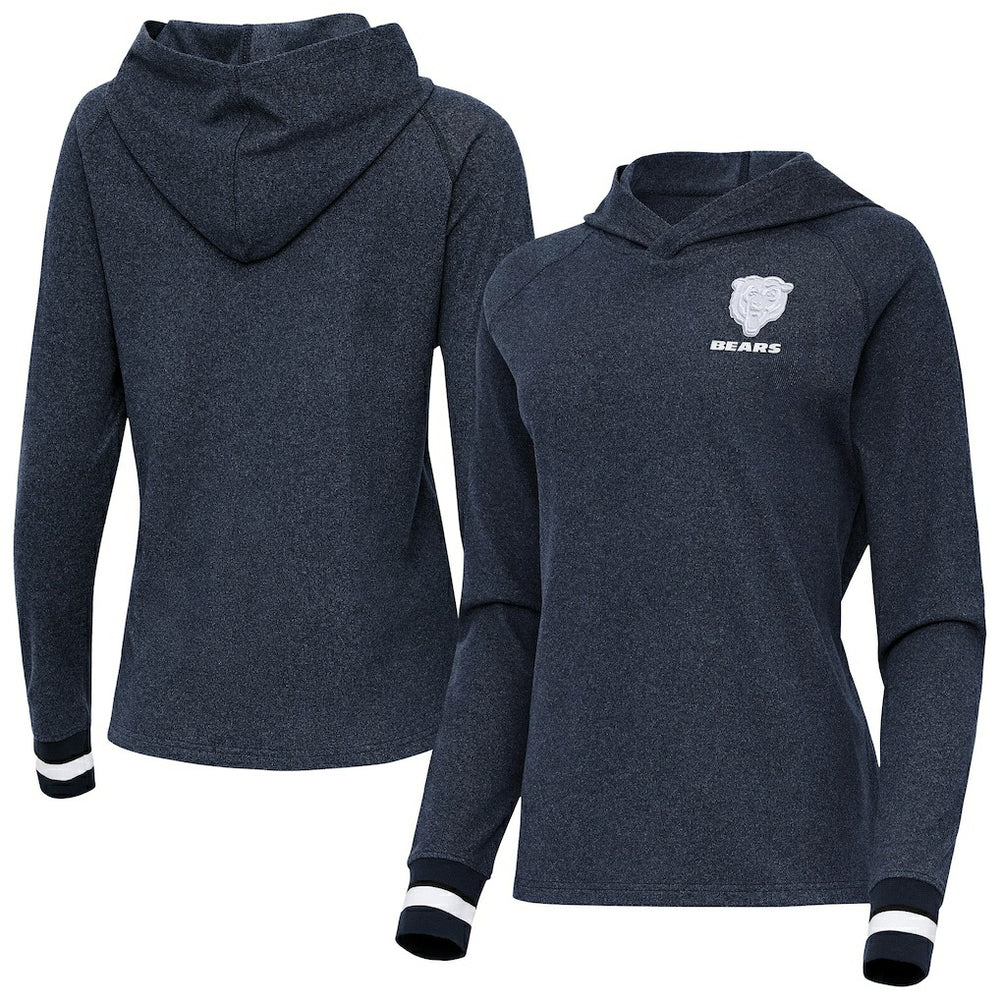 Chicago Bears Antigua Women's Trek Raglan Pullover Hoodie