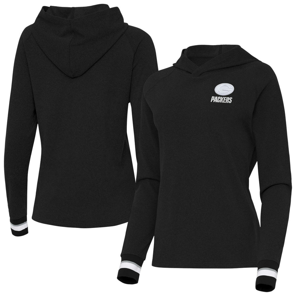 Green Bay Packers Antigua Women's Trek Raglan Pullover Hoodie