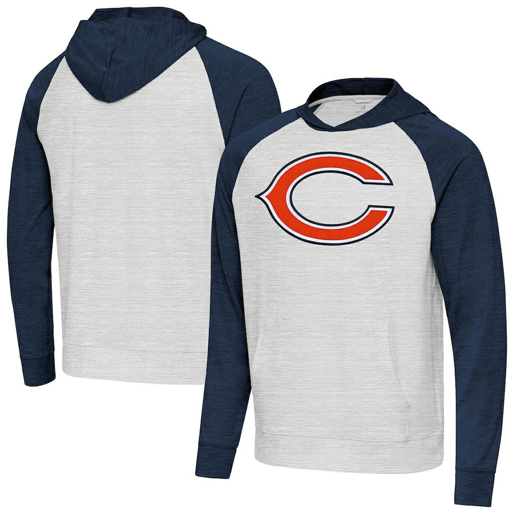 Chicago Bears Antigua Urgent Raglan Pullover Hoodie
