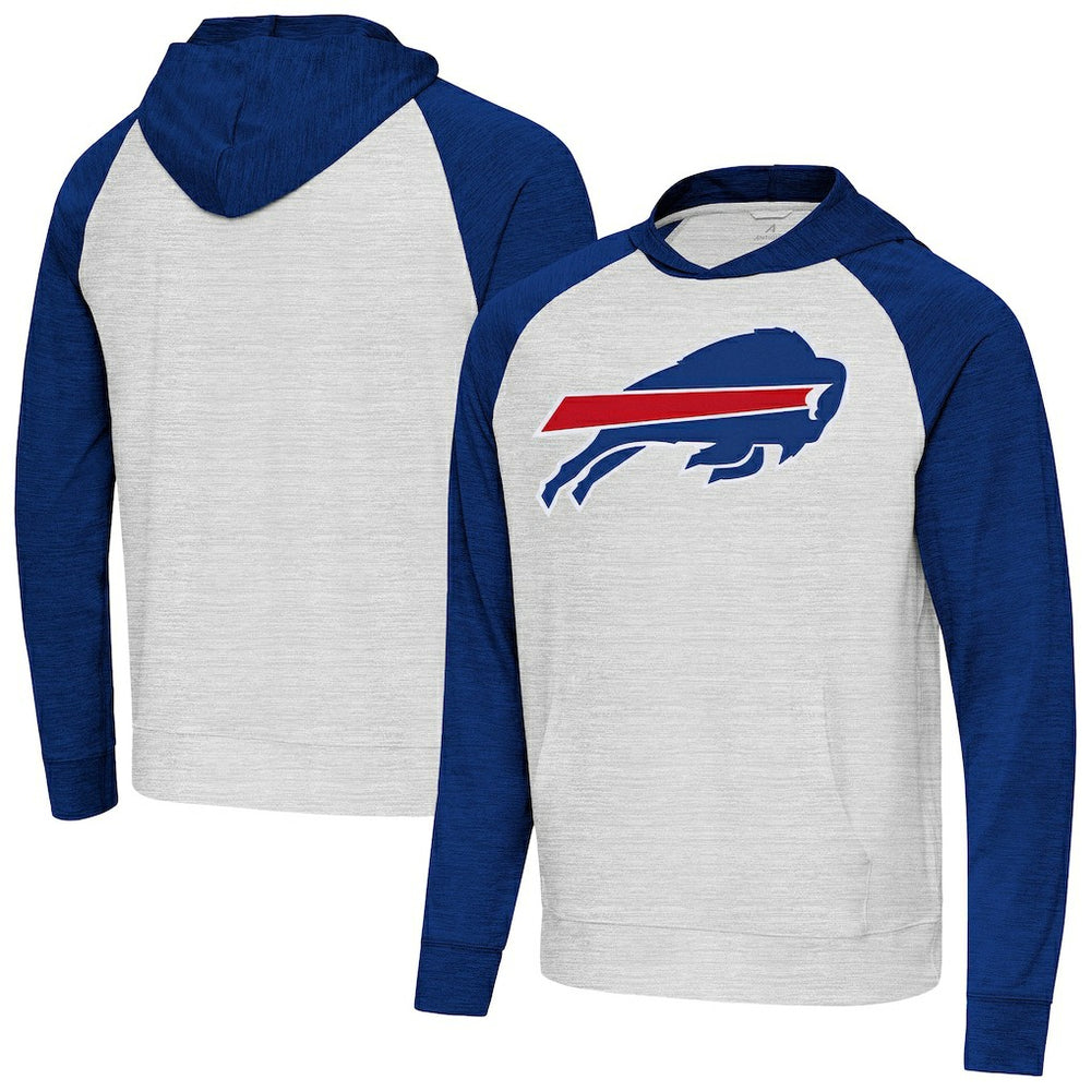 Buffalo Bills Antigua Urgent Raglan Pullover Hoodie