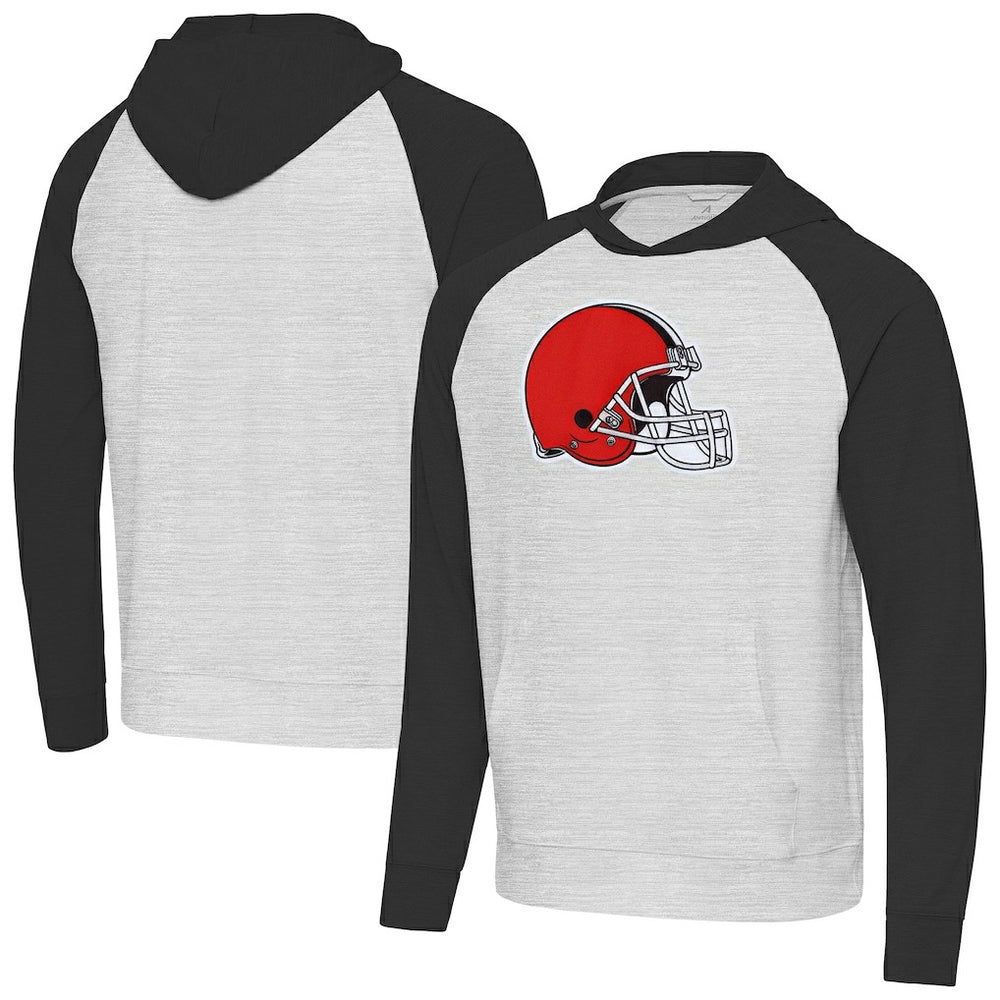 Cleveland Browns Antigua Urgent Raglan Pullover Hoodie