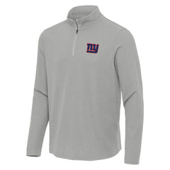 New York Giants Antigua Sync Tri-Blend Quarter-Zip Pullover