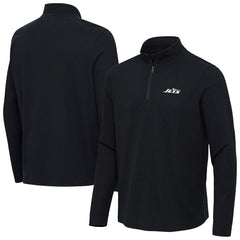 New York Jets Antigua Sync Tri-Blend Quarter-Zip Pullover