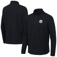 Pittsburgh Steelers Antigua Sync Tri-Blend Quarter-Zip Pullover