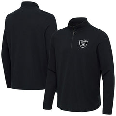 Las Vegas Raiders Antigua Sync Tri-Blend Quarter-Zip Pullover