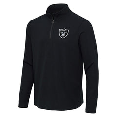 Las Vegas Raiders Antigua Sync Tri-Blend Quarter-Zip Pullover