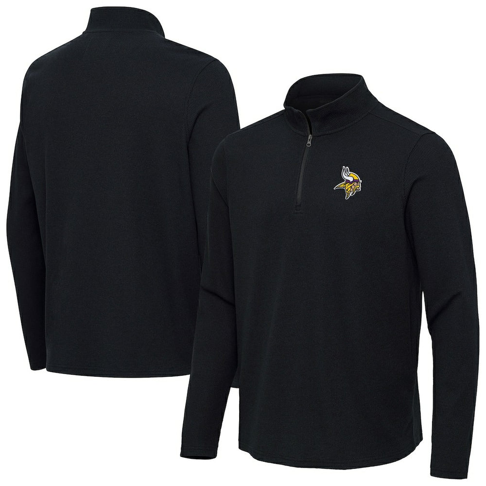 Minnesota Vikings Antigua Sync Tri-Blend Quarter-Zip Pullover