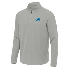 Detroit Lions Antigua Sync Tri-Blend Quarter-Zip Pullover
