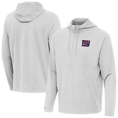 New York Giants Antigua Connected Quarter-Zip Pullover Hoodie