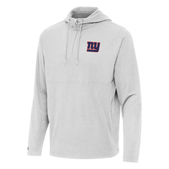 New York Giants Antigua Connected Quarter-Zip Pullover Hoodie