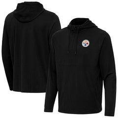 Pittsburgh Steelers Antigua Connected Quarter-Zip Pullover Hoodie