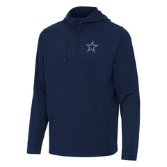 Dallas Cowboys Antigua Connected Quarter-Zip Pullover Hoodie