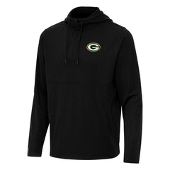 Green Bay Packers Antigua Connected Quarter-Zip Pullover Hoodie