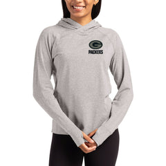 Green Bay Packers Cutter & Buck Women's Tonal Logo Adapt Knit Recycled Raglan Pullover Hoodie
