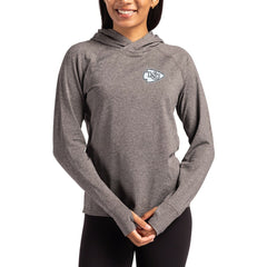 Kansas City Chiefs Cutter & Buck Women's Tonal Logo Adapt Knit Recycled Raglan Pullover Hoodie
