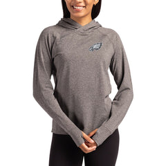 Philadelphia Eagles Cutter & Buck Women's Tonal Logo Adapt Knit Recycled Raglan Pullover Hoodie