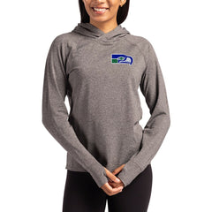 Seattle Seahawks Cutter & Buck Women's Throwback Logo Adapt Knit Recycled Raglan Pullover Hoodie