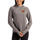 Washington Commanders Cutter & Buck Women's Primary Logo Adapt Knit Recycled Raglan Pullover Hoodie