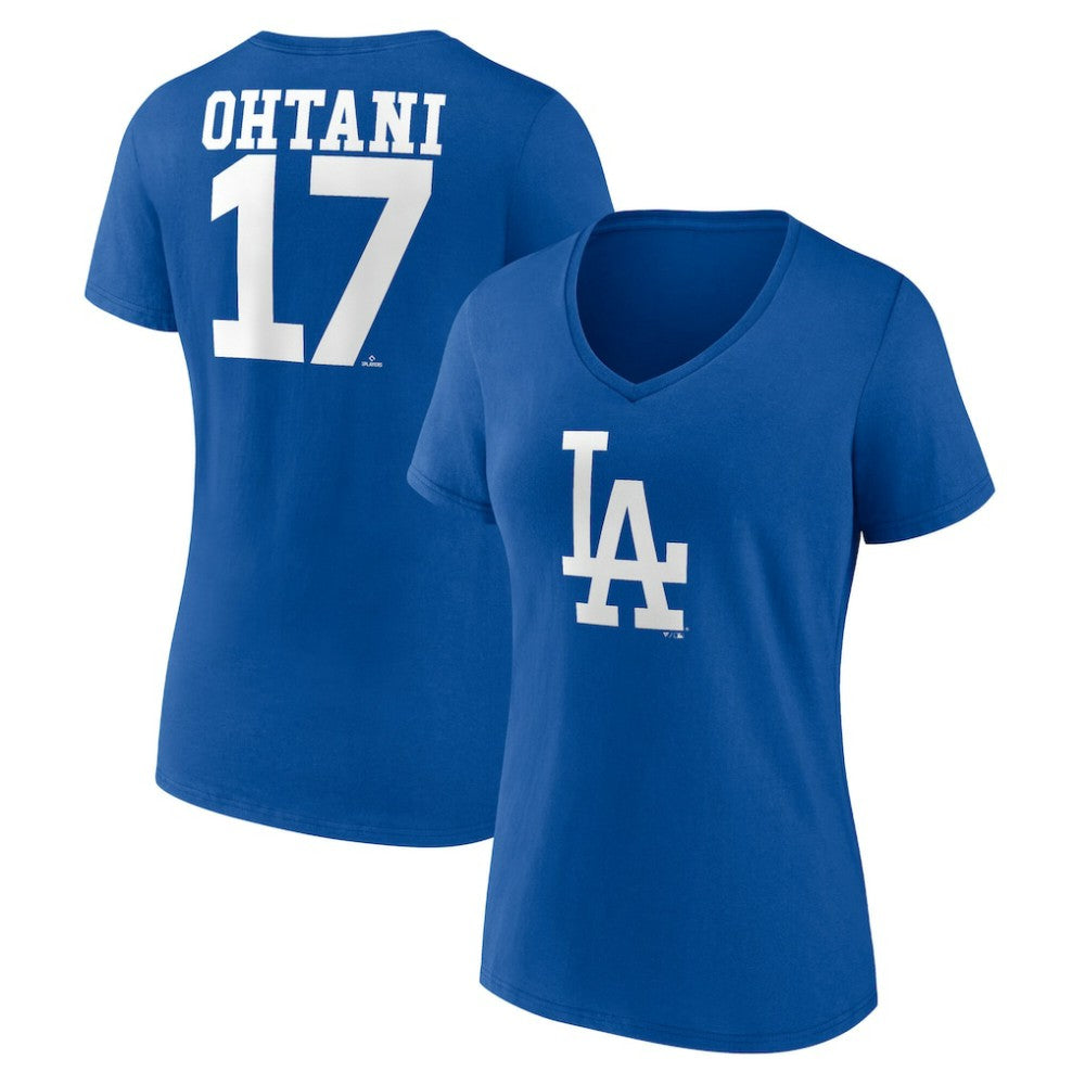 Shohei Ohtani Los Angeles Dodgers Women's Player Name & Number V-Neck T-Shirt | MLB Shop