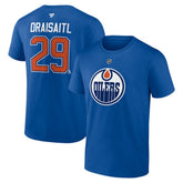 Leon Draisaitl Edmonton Oilers Fanatics Authentic Stack Name & Number T-Shirt Online
