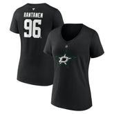 Mikko Rantanen Dallas Stars Fanatics Women's Authentic Stack Name & Number V-Neck T-Shirt Discount