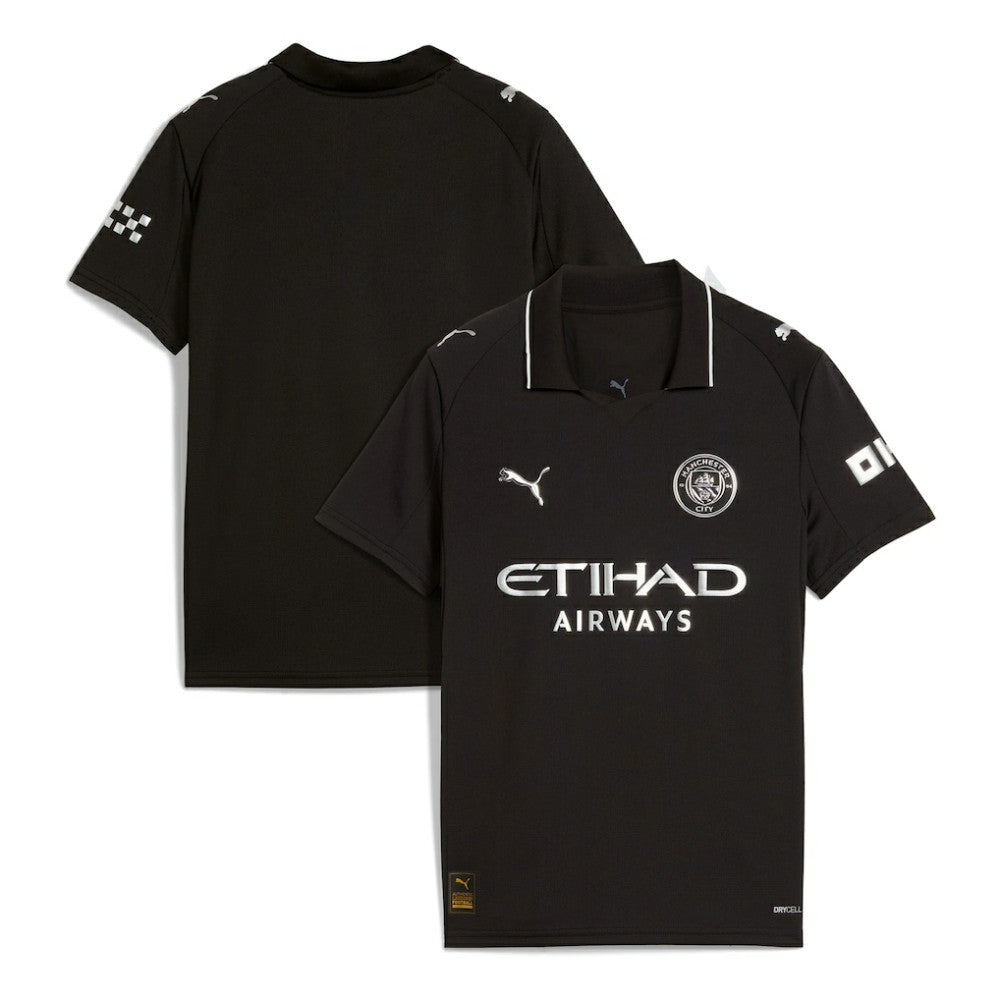 Manchester City Youth 2025/26 Away Replica Jersey Black - Puma