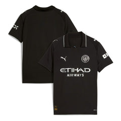 Manchester City Youth 2025/26 Away Replica Jersey Black - Puma