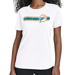 Miami Dolphins Starter Women's Throwback Team Stripe T-Shirt