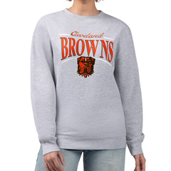 Cleveland Browns Starter Women's Arch Stripe Fleece Pullover Sweatshirt