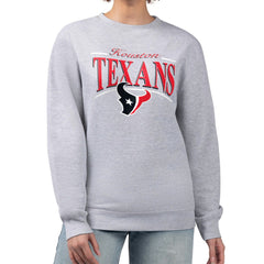 Houston Texans Starter Women's Arch Stripe Fleece Pullover Sweatshirt