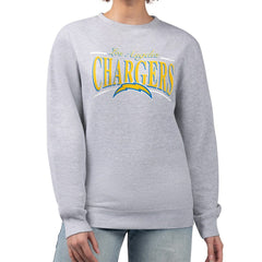 Los Angeles Chargers Starter Women's Arch Stripe Fleece Pullover Sweatshirt
