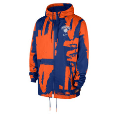 New York Knicks Courtside Club Premium Woven Full-Zip Hooded Jacket Discount