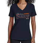 Chicago Bears Starter Women's Groovy Script V-Neck T-Shirt