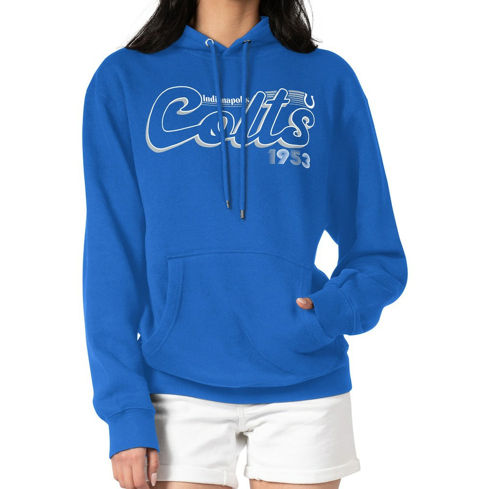 Indianapolis Colts Starter Women's Groovy Script Pullover Hoodie