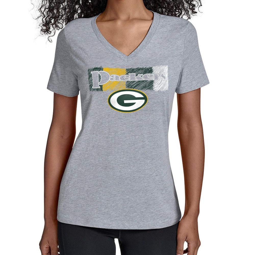 Green Bay Packers Starter Women's Color Shading V-Neck T-Shirt